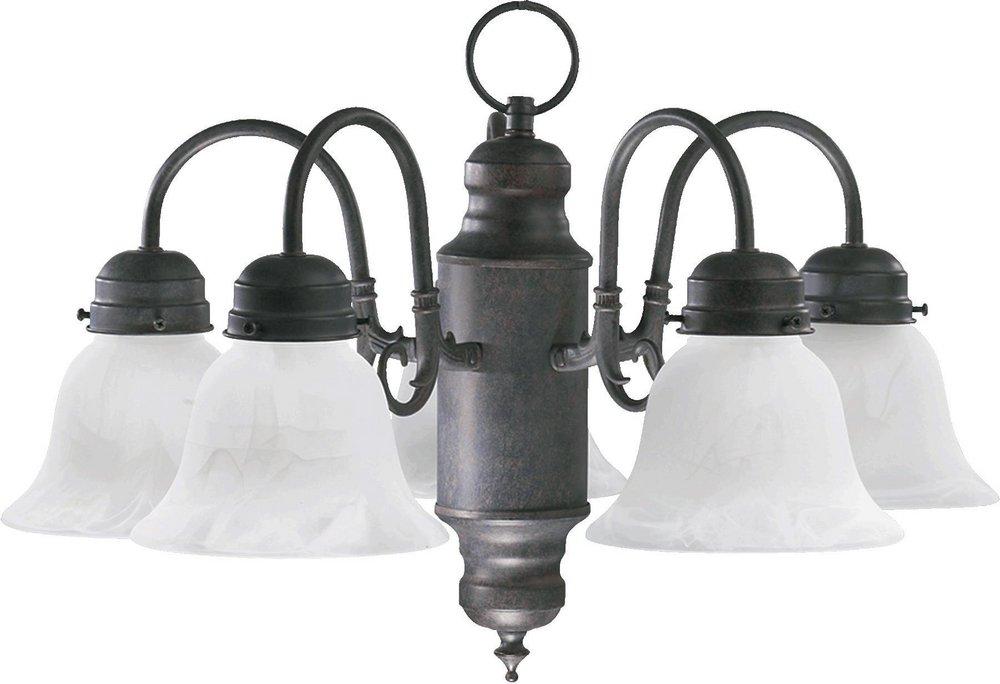 Quorum International Toasted Sienna 14 in. 100W 5-Light Medium E-26 Chandelier 