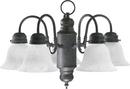 Quorum International Toasted Sienna 14 in. 100W 5-Light Medium E-26 Chandelier 