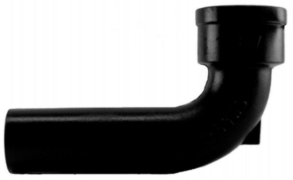 Black Spigot x Hub 90 Degree Cast Iron Long 1/4 Bend 