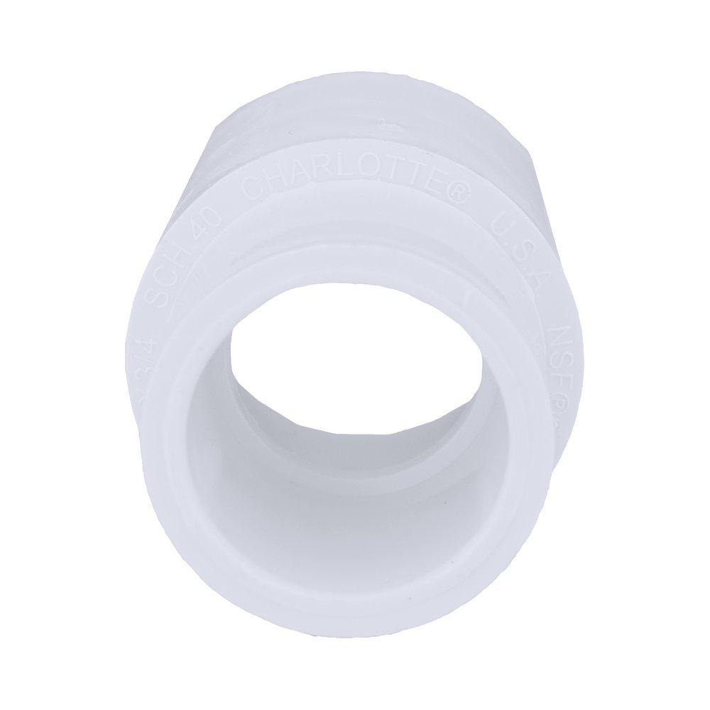 White PVC Schedule 40 Coupling 