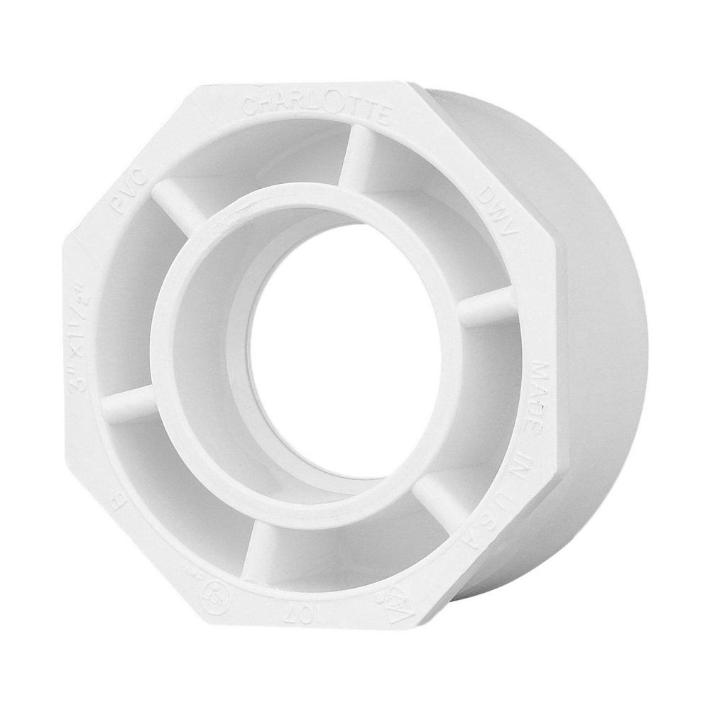 White PVC DWV Bushing 