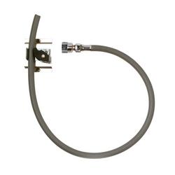 Hose Hanger, Stainless Steel, Spring-Loaded Rubber Grip, 30" Hose w/ Garden Hose Inlet