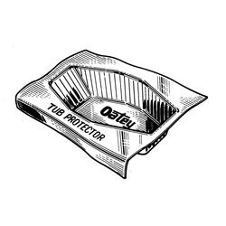 15 in. Deep Oval in Rectangle Bathtub Protection
