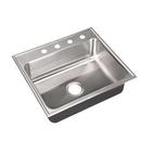 25 x 22 in. 4 Hole Stainless Steel Single Bowl Drop-in Kitchen Sink in No. 4