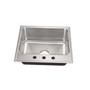 Just Manufacturing Brushed Steel 25 x 22 in. Stainless Steel Single Bowl Drop-in Kitchen Sink in No. 4 
