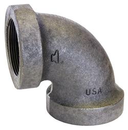 1-1/2 in. NPS x Threaded 125# Black Cast Iron 90 Degree Elbow