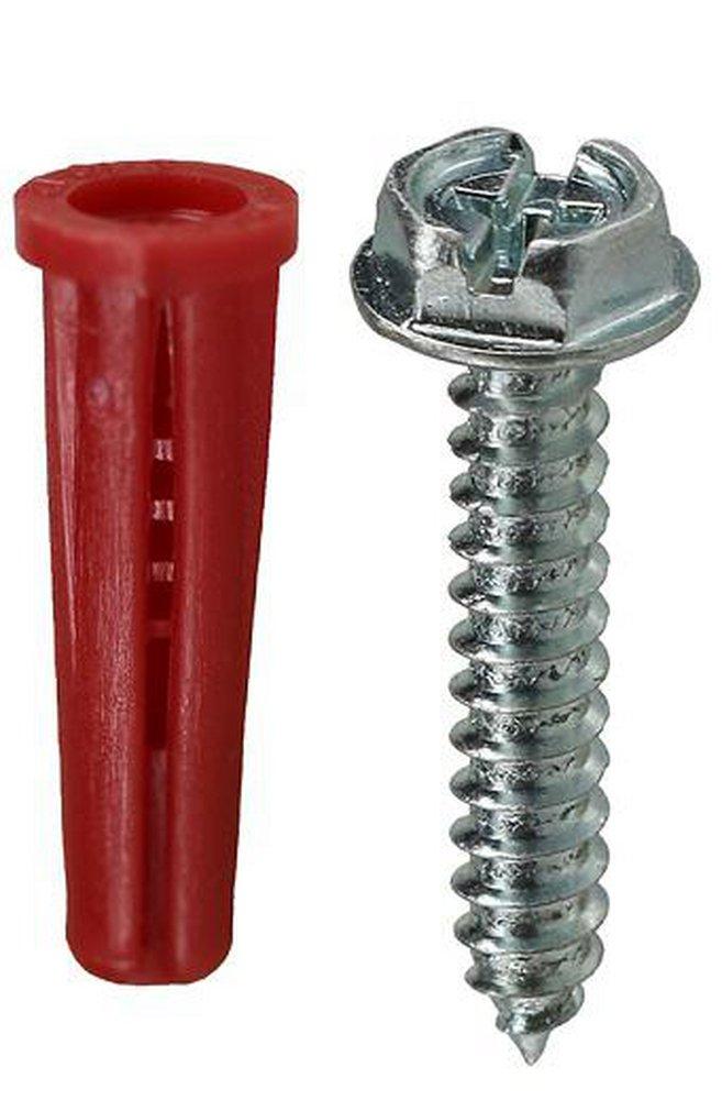 L.H. Dottie Red Red 1/4 in. Plastic Anchor 