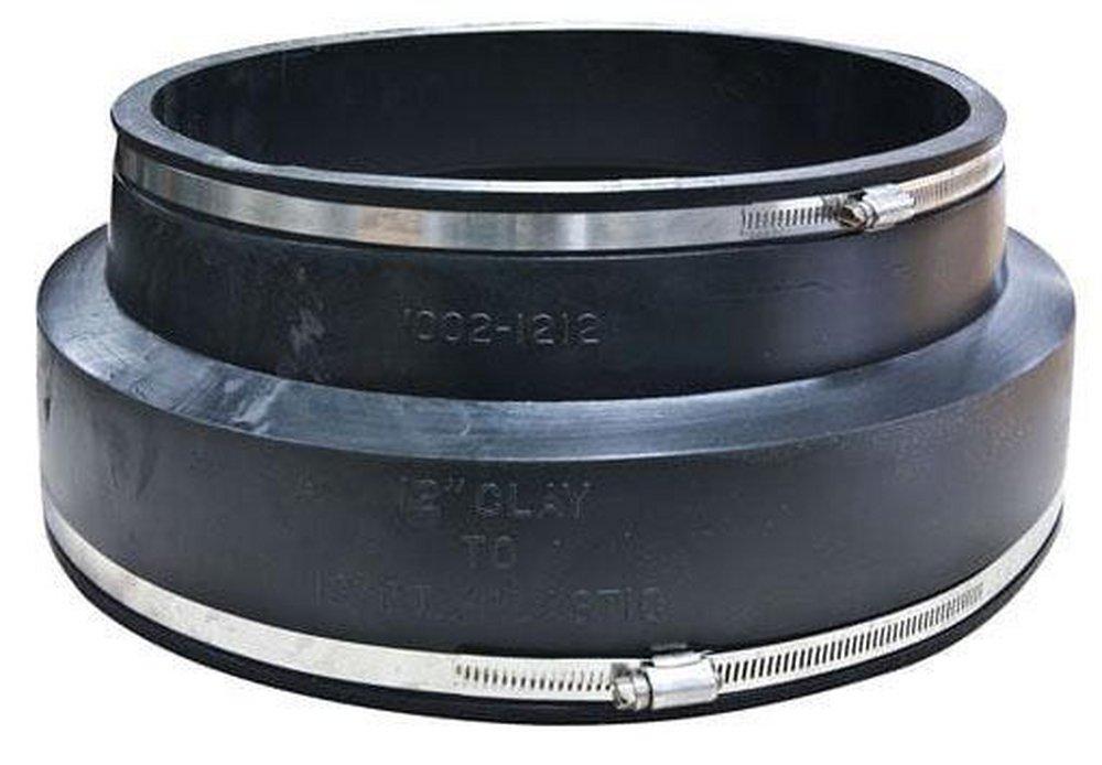 Fernco Clamp Plastic Coupling with Stainless Steel Band 