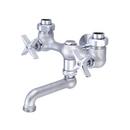 Central Brass Rough Chrome Laundry Faucet with Double Arm Handle 