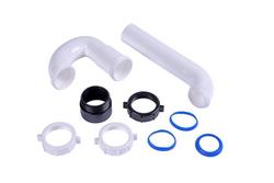 1-1/2 in. Plastic P-Trap with Threaded ABS Adapter in White