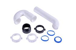 1-1/2 in. Plastic P-Trap with Threaded ABS Adapter in White