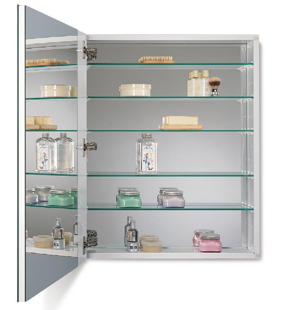 Jensen Basic White 30-1/8 in. Surface Mount and Recessed Mount Medicine Cabinet 