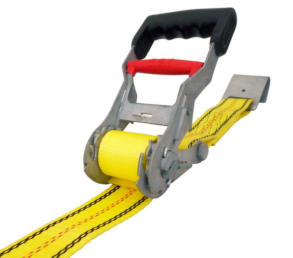 ProGrip Cargo Control White/Grey 2 in. Step Release Ratchet with Flat Hook 