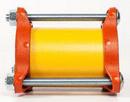 Romac Industries 5 in. Bolt Yellow Shop Ductile Iron Coupling with SBR Gasket 