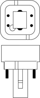 Sylvania T4 Dimmable Fluorescent Light Bulb with G24q-2 Base 