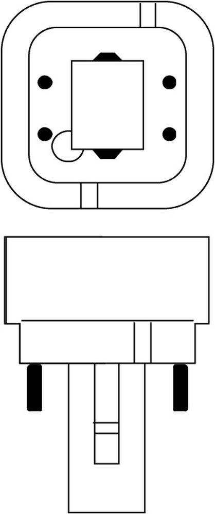 Sylvania White T4 Dimmable Compact Fluorescent 2700K Light Bulb with G24q-3 Base 