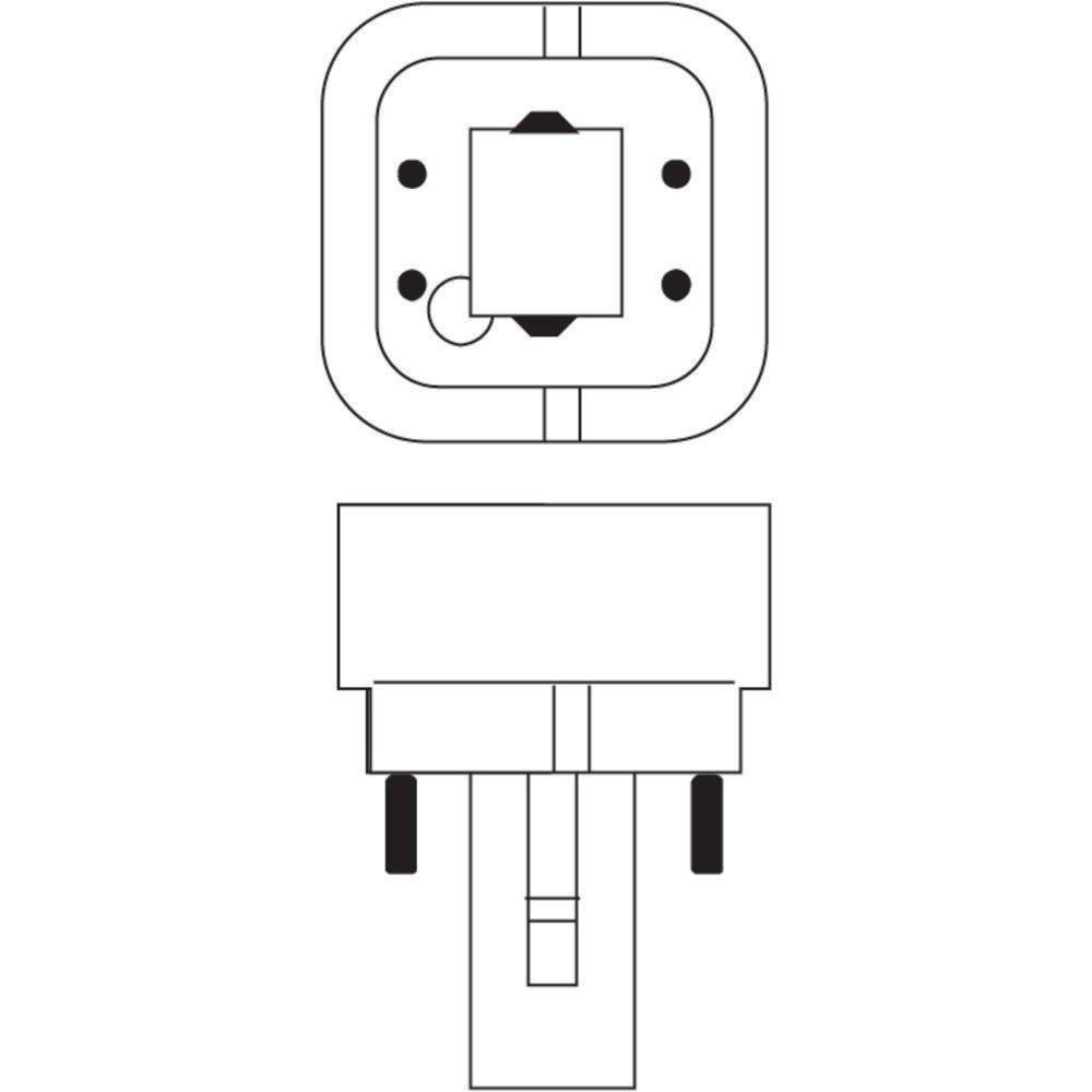 Sylvania T4 Dimmable Compact Fluorescent Light Bulb with G24q-1 Base 
