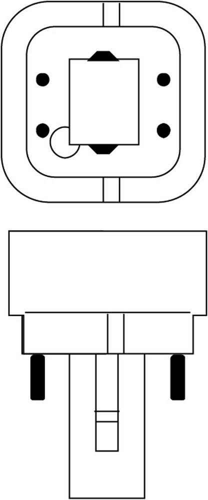 Sylvania T4 Dimmable Compact Fluorescent Light Bulb with G24q-1 Base 