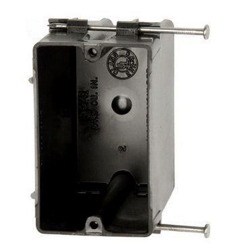 Allied Moulded Products Single Gang Angled Nail Switch Box with Quick Thread 