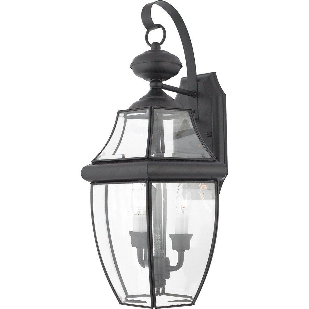 Quoizel Mystic Black 11 in. 60 W 2-Light Candelabra Lantern 