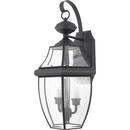 11 in. 60 W 2-Light Candelabra Lantern in Mystic Black