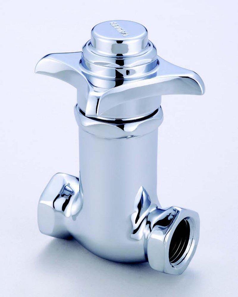 Central Brass Polished Chrome NPSF Four Arm Straight Supply Stop Valve in Polished Chrome 
