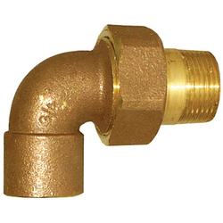 1/2 in. Copper x Sweat Bronze Union 90 Degree Elbow