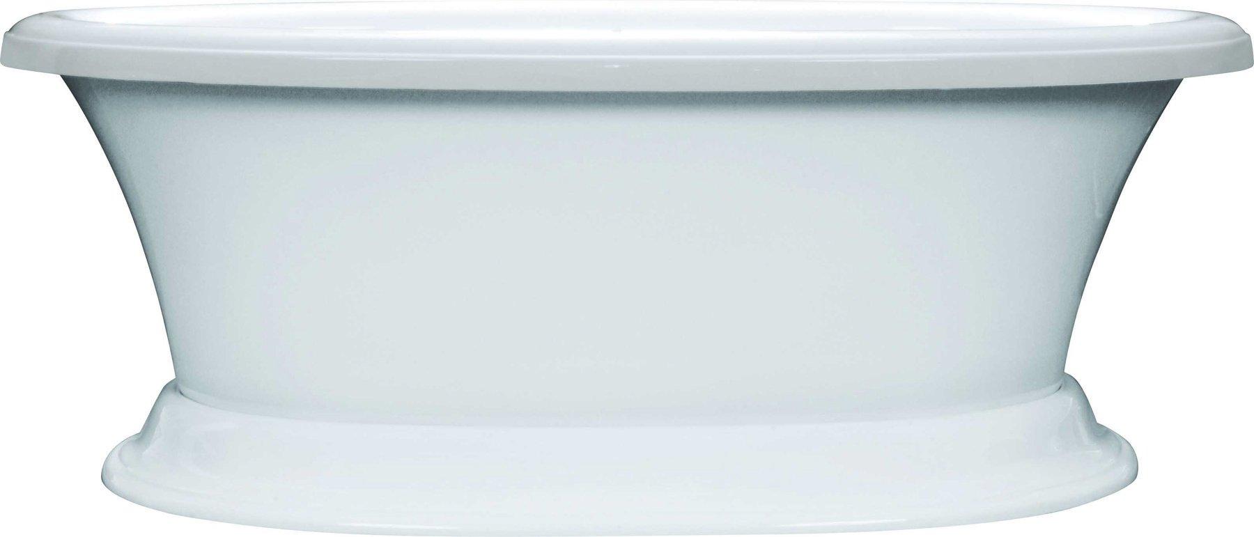 Aquatic White 72 x 40 in. Air Bath Pedestal Serenity Whirpool 