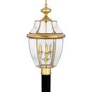 Quoizel Polished Brass 180W 2-Light Candelabra E-12 Incandescent outdoor Post Lantern 