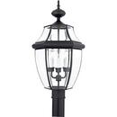 Quoizel Mystic Black 60 W 3-Light Candelabra Post Lantern 