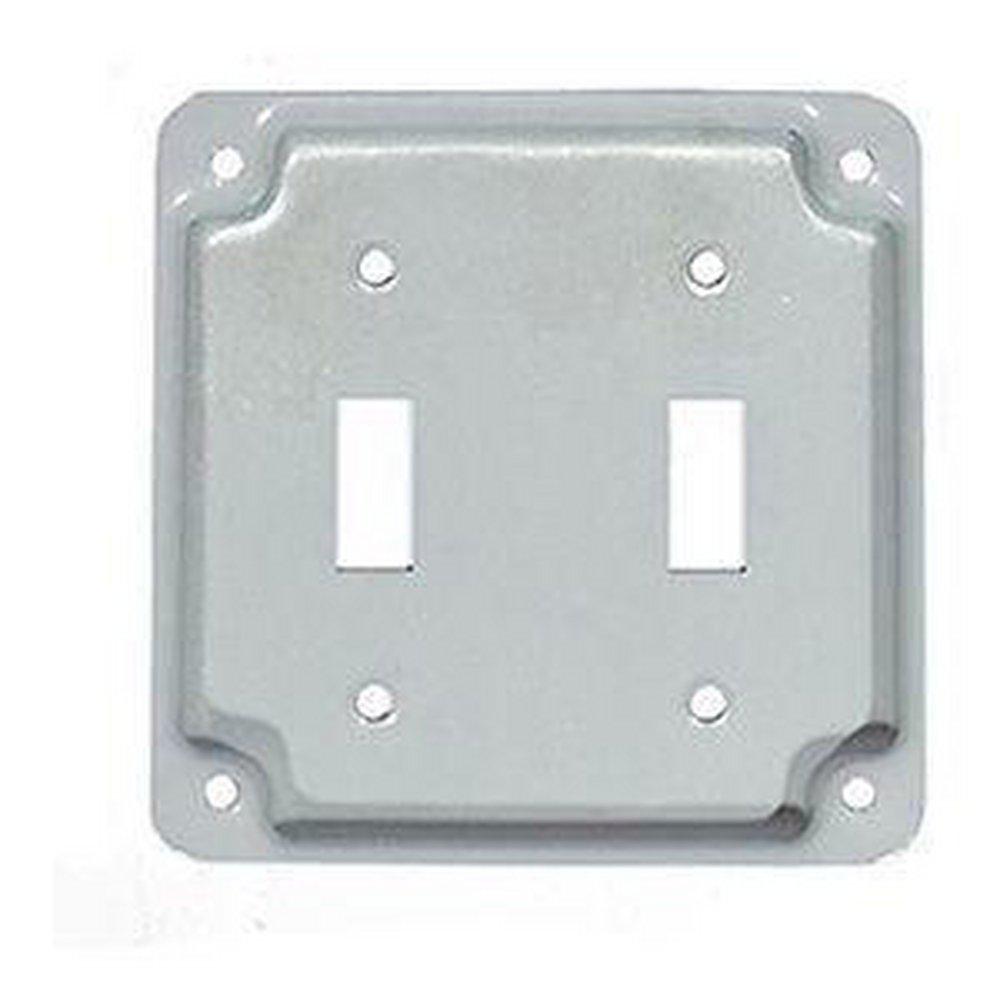 Mulberry Metal Products 4 in. 2-Toggle Switch Cover 