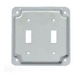 4 in. Steel 2-Toggle Switch Cover