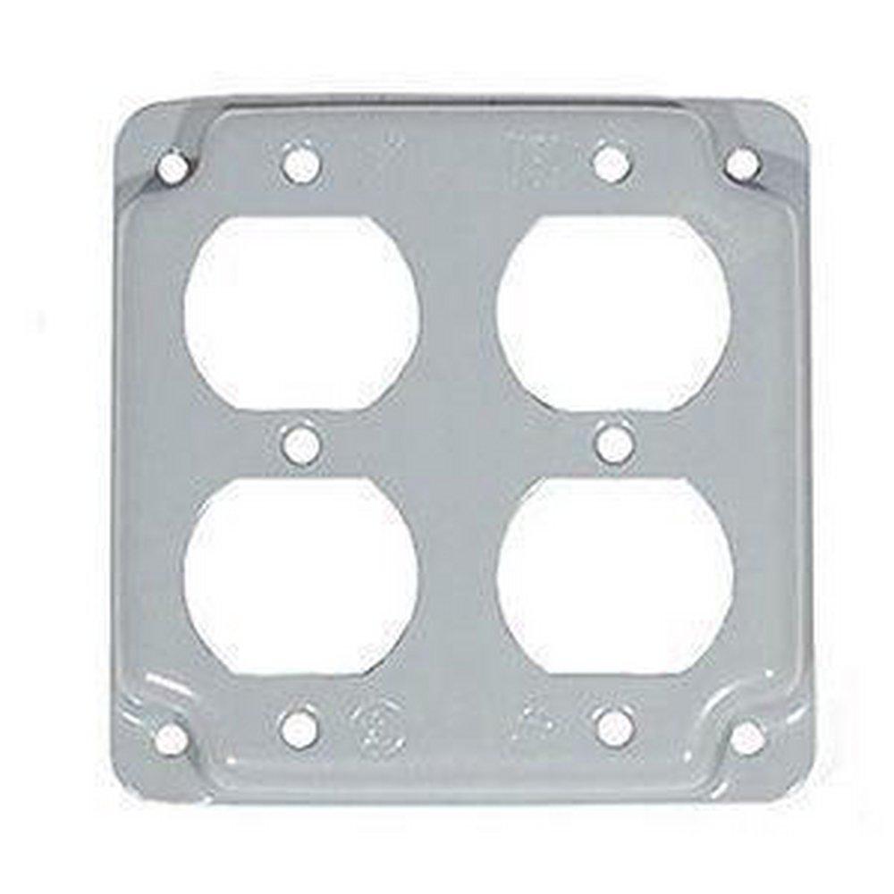 Mulberry Metal Products 4 in. 2-Duplex Receptacle Cover 