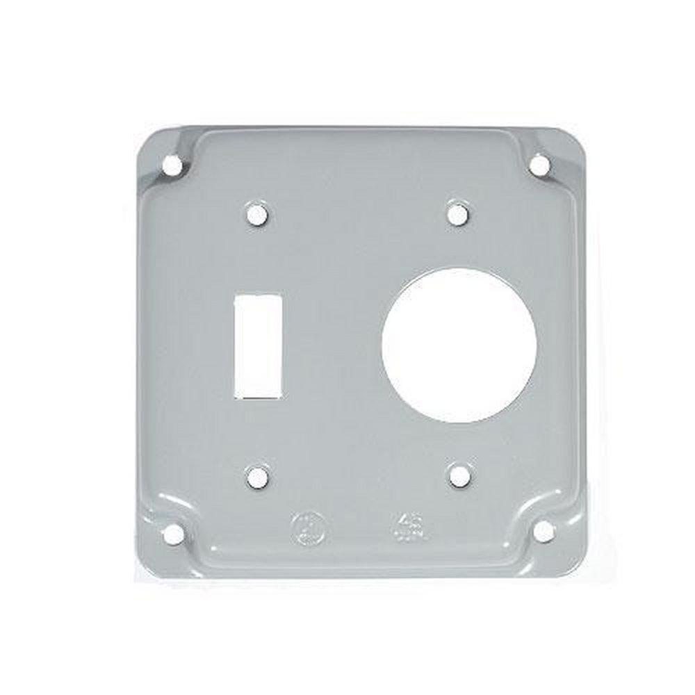 Mulberry Metal Products 4 in. Toggle Single Receptacle Cover 