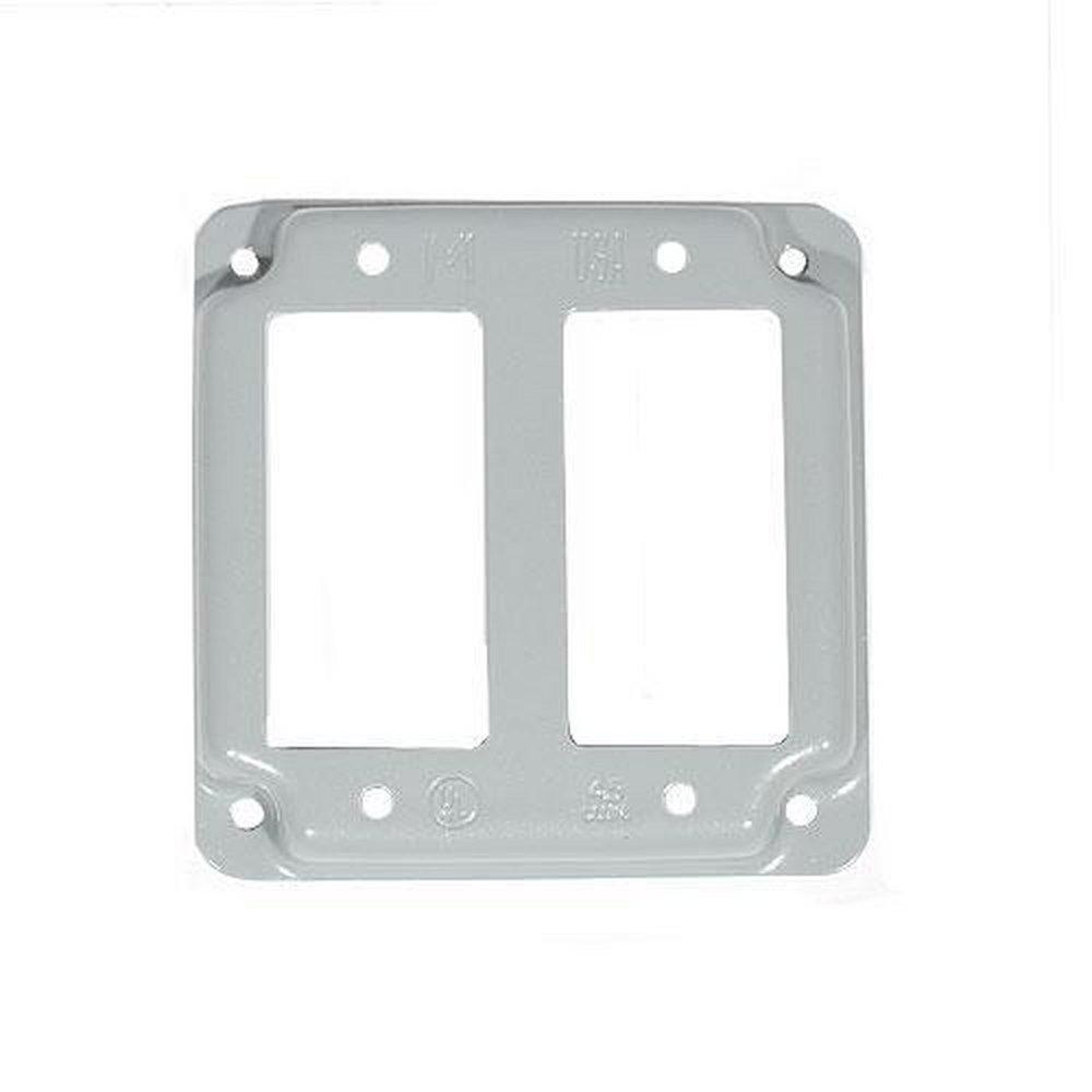 Mulberry Metal Products 4 in. 2-GFCI Receptacle Cover 