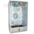 3/4 in. Outlet 3 in. Aluminum Single Gang Whirlpool Box with Lug in Grey