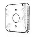 4-11/16 in. Standard Powder-Coated Steel Square Box Single Receptacle Cover