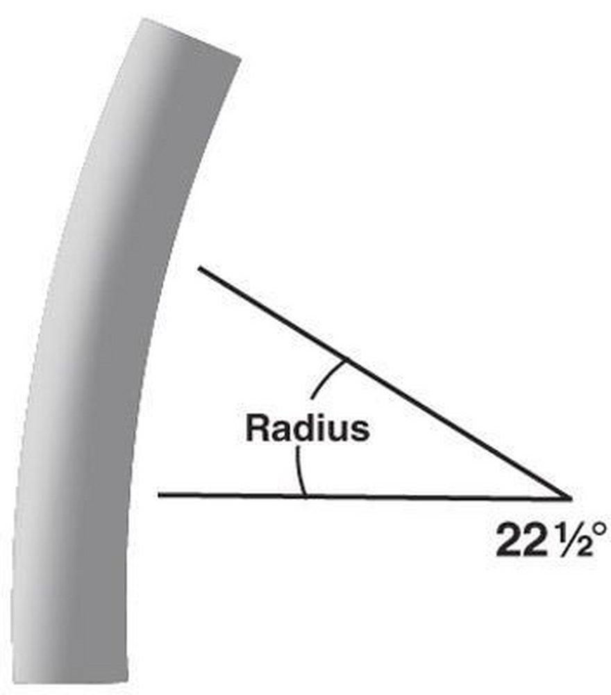 Can-Tex Industries PVC Schedule 40 Plain End 22-1/2 Degree Conduit Elbow 