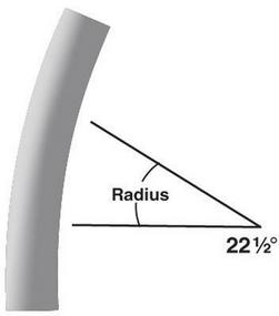 4 x 4 in. PVC Schedule 40 Plain End 22-1/2 Degree Conduit Elbow