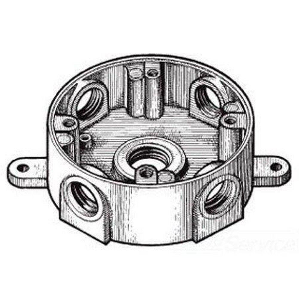 Mulberry Metal Products White 4 in. Round Aluminum Box Whirlpool 