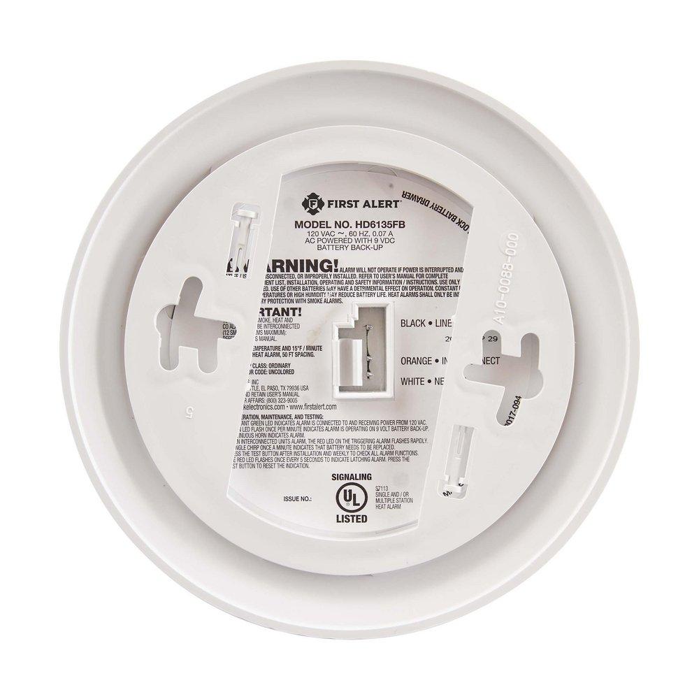 BRK Electronics AC/DC Heater Alarm with 9V Battery 