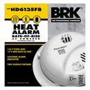 BRK Electronics White AC/DC Heater Alarm with 9V Battery 