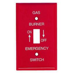 Single Gang Steel Gas Burner Switch Box Plate