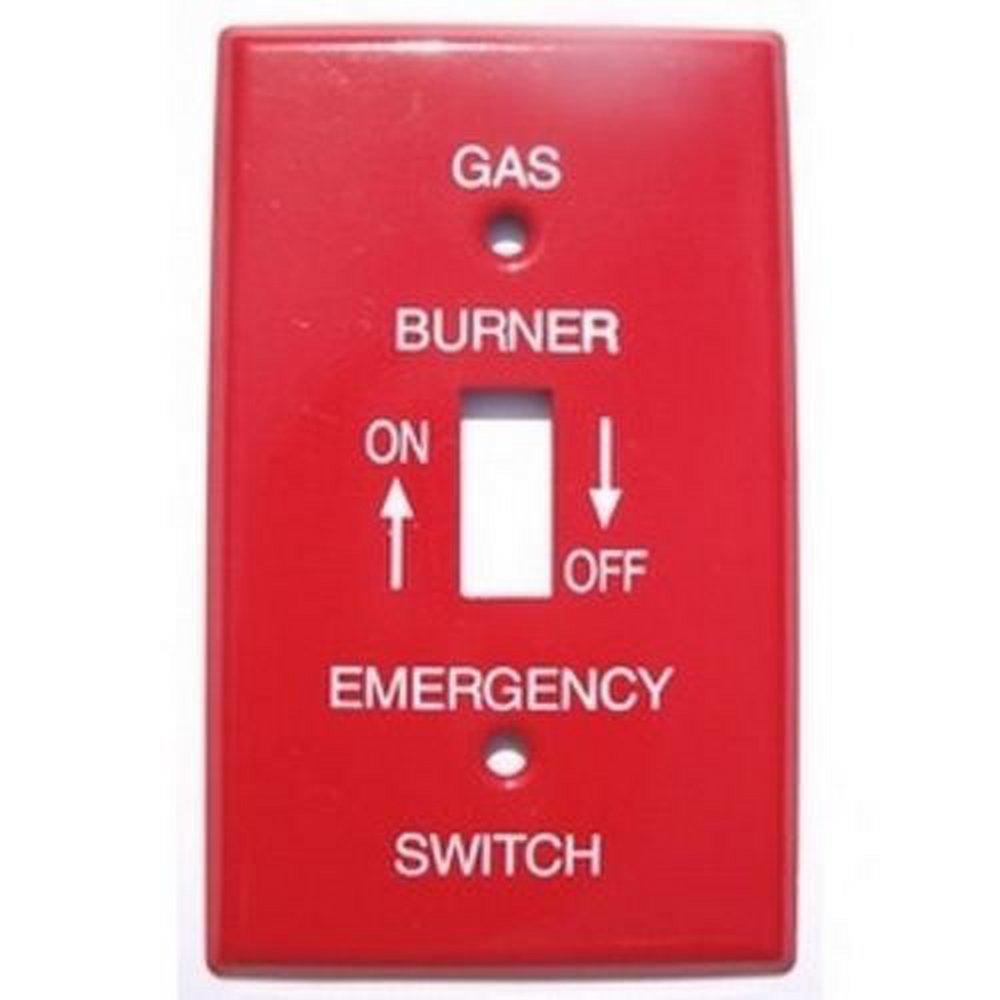 Mulberry Metal Products Red Gas Burner Switch Box Cover 