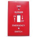 Mulberry Metal Products Red Gas Burner Switch Box Cover 