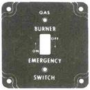 4 in. Square Single Gang Steel Gas Burner Cover