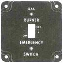 Mulberry Metal Products Red 4 in. Square Single Gang Gas Burner Cover 