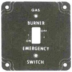 4 in. Square Single Gang Steel Gas Burner Cover