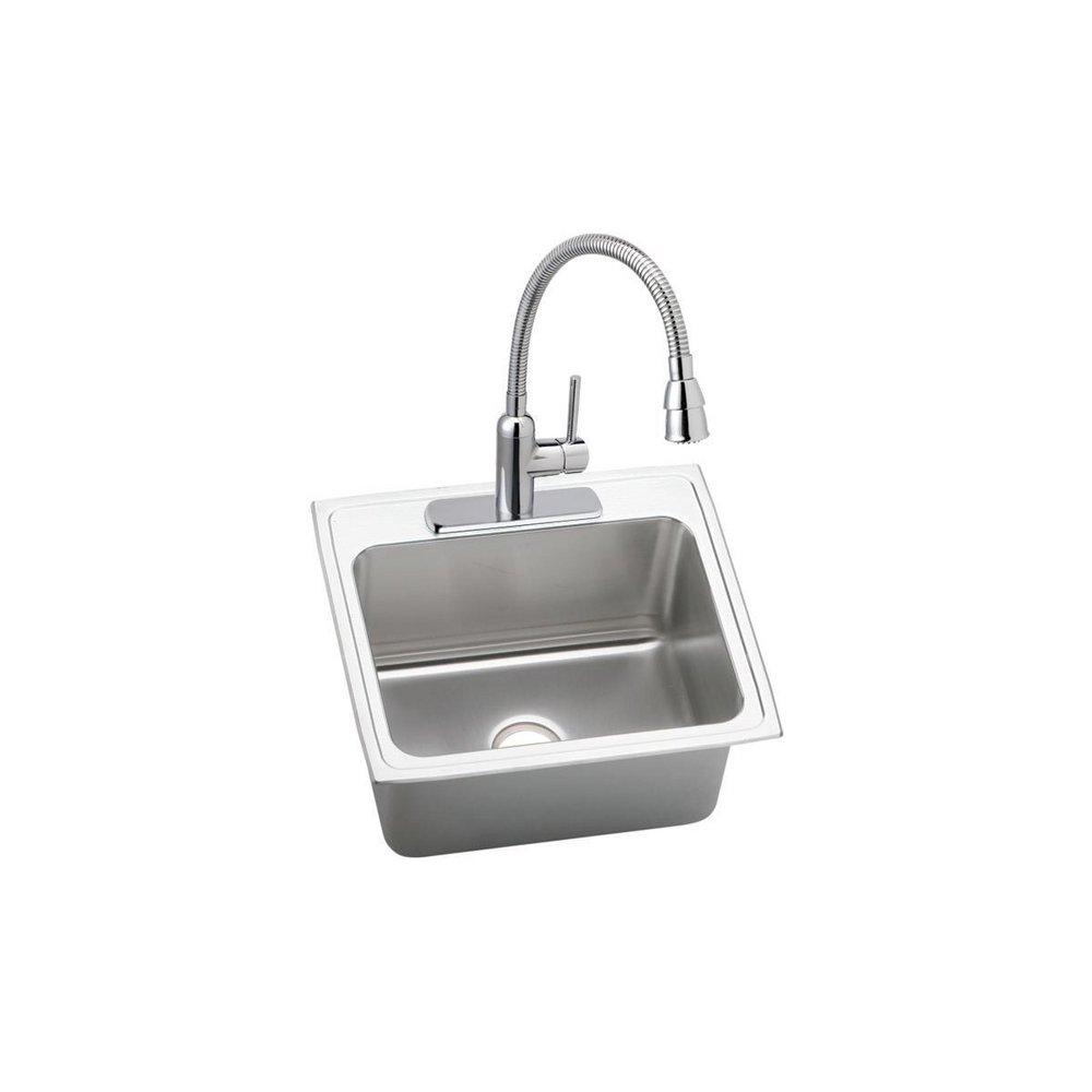 Elkay Lustrous Satin 25 x 22 in. Stainless Steel Single Bowl Drop-in Kitchen Sink in Lustrous Satin 