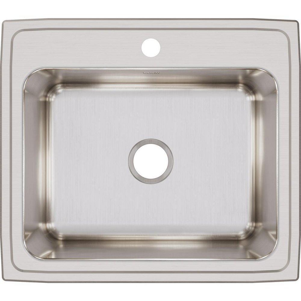 Elkay Lustrous Satin 25 x 22 in. Stainless Steel Single Bowl Drop-in Kitchen Sink in Lustrous Satin 